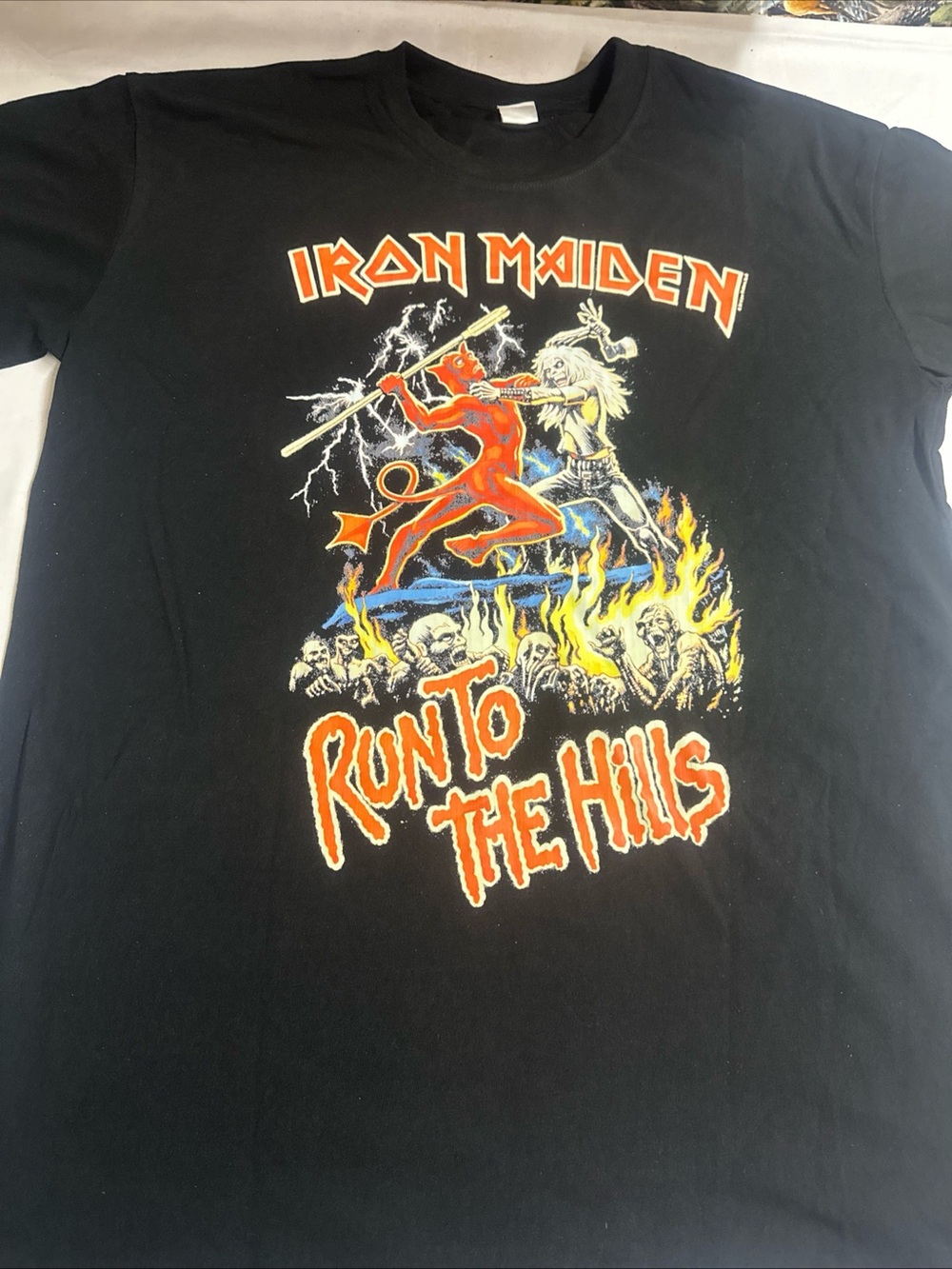 'Run to the Hills' Black Graphic Band Tee